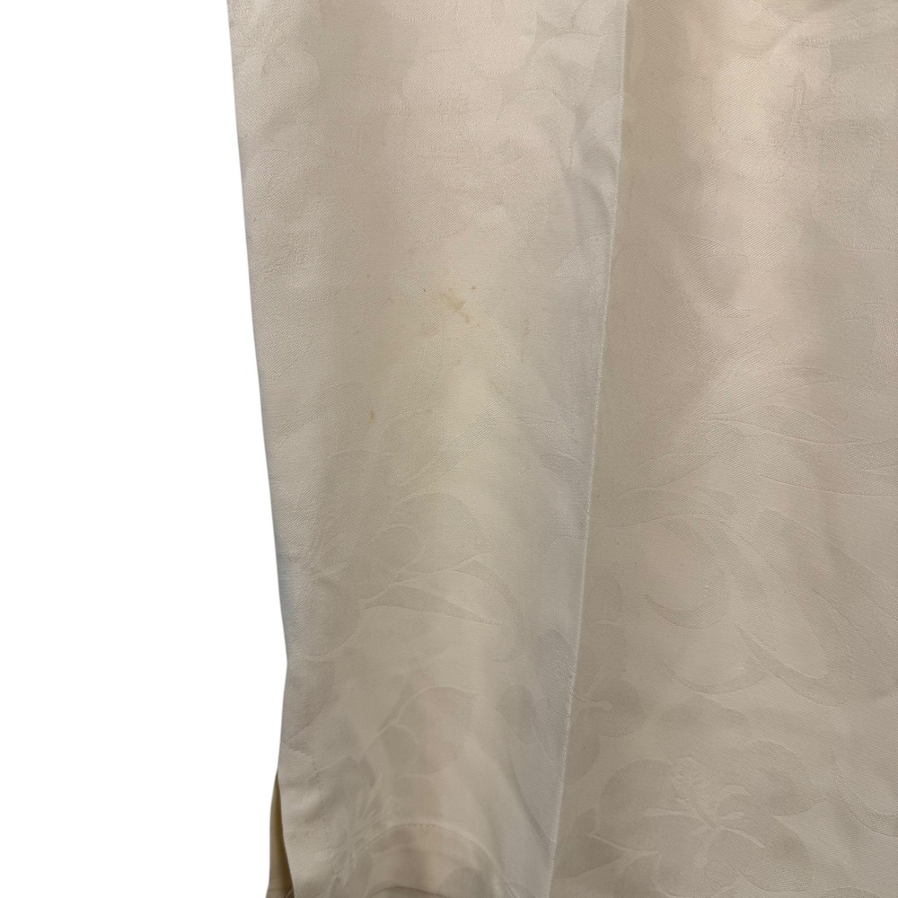 Tommy Bahama Cropped Pant Women 14 Cream Silk Floral Jacquard Relaxed Fit Resort - Picture 7 of 12